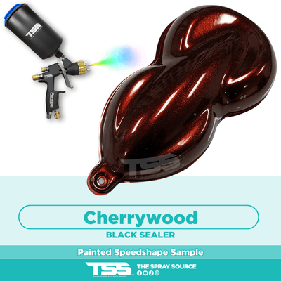 Cherrywood Pre-Sprayed Speedshape Paint Sample (Black Ground Coat) - The Spray Source - Alpha Pigments