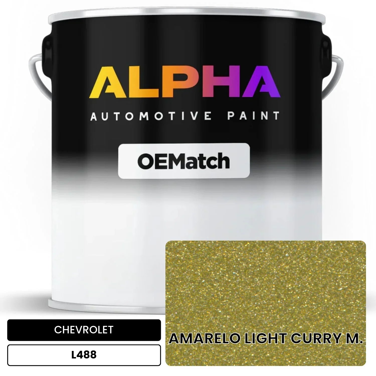CHEVROLET AMARELO LIGHT CURRY M. L488 OEMatch Basecoat