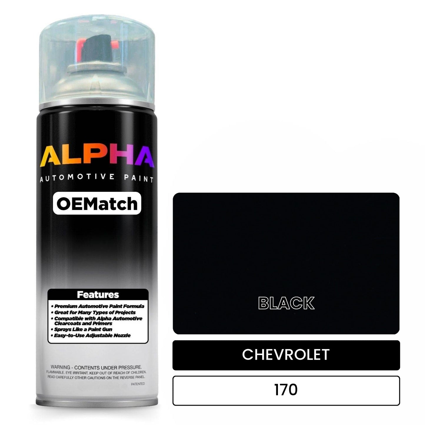 CHEVROLET BLACK 170 OEMatch Spraycan