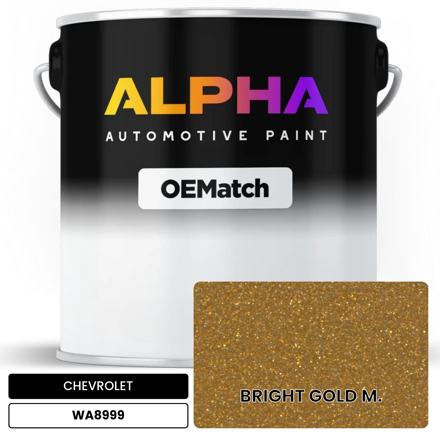 CHEVROLET BRIGHT GOLD M. WA8999 OEMatch Basecoat