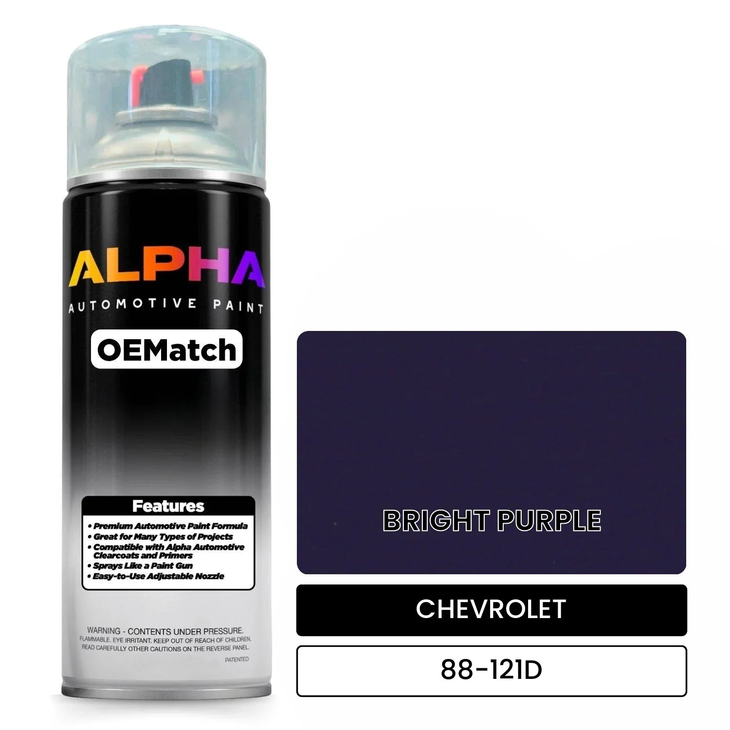CHEVROLET BRIGHT PURPLE 88-121D OEMatch Spraycan