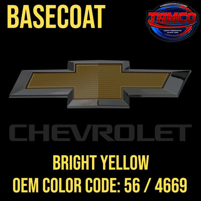 Chevrolet Bright Yellow | 56 / 4669 | 1975-1977 | OEM Basecoat - The Spray Source - Tamco Paint Manufacturing