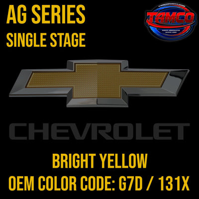 Chevrolet Bright Yellow | G7D / 131X | 2014-2018 | OEM AG Series Single Stage - The Spray Source - Tamco Paint Manufacturing