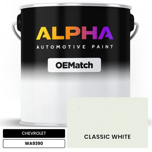 CHEVROLET CLASSIC WHITE WA9390 OEMatch Basecoat