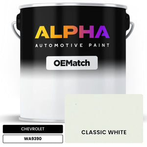 CHEVROLET CLASSIC WHITE WA9390 | OEMatch Automotive Basecoat