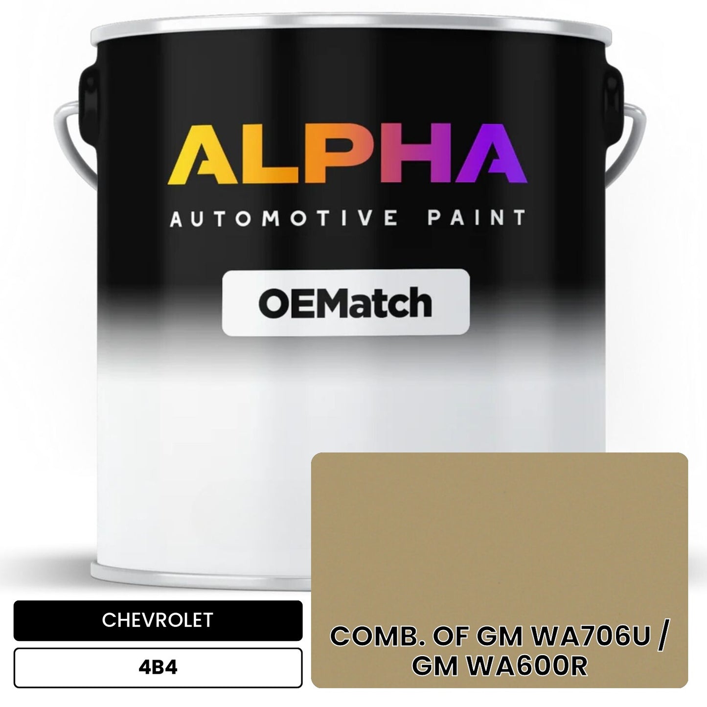 CHEVROLET COMB. OF GM WA706U / GM WA600R 4B4 OEMatch Basecoat