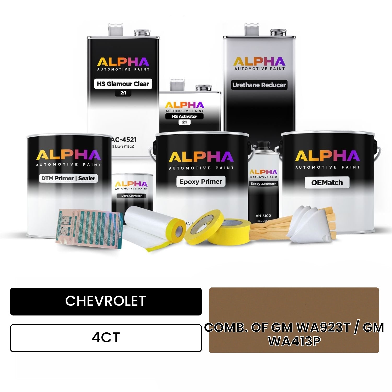 CHEVROLET COMB. OF GM WA923T / GM WA413P 4CT OEMatch Vehicle Paint Kit