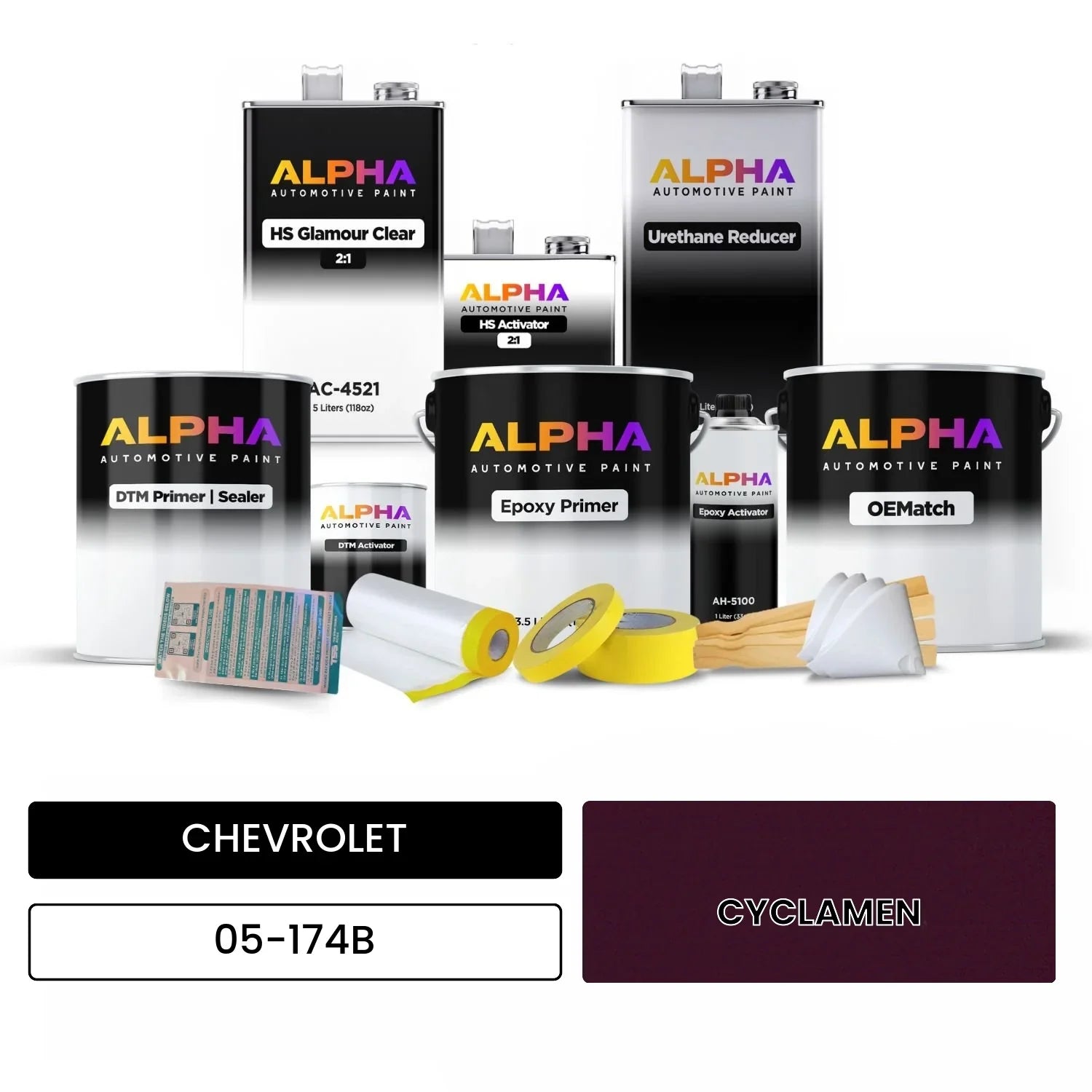 CHEVROLET CYCLAMEN 05-174B OEMatch Vehicle Paint Kit