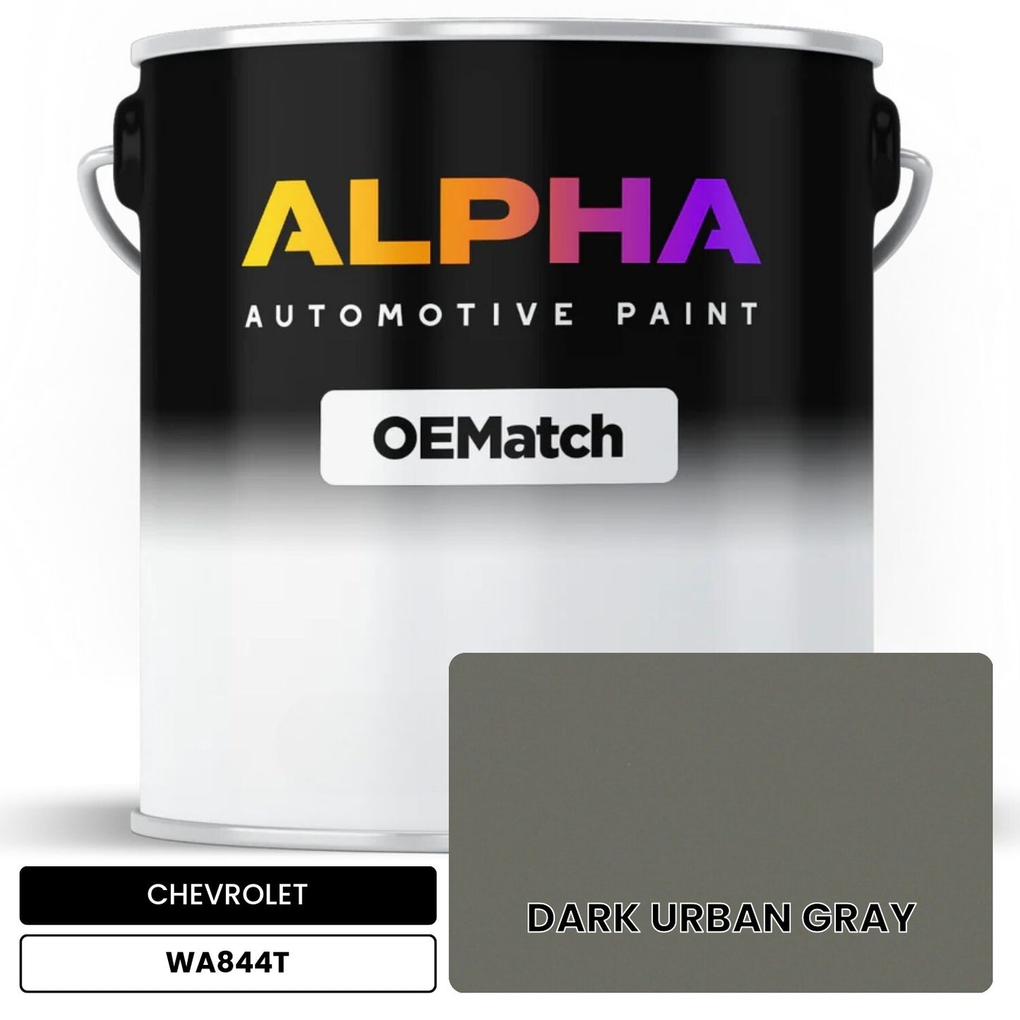 CHEVROLET DARK URBAN GRAY WA844T OEMatch Basecoat