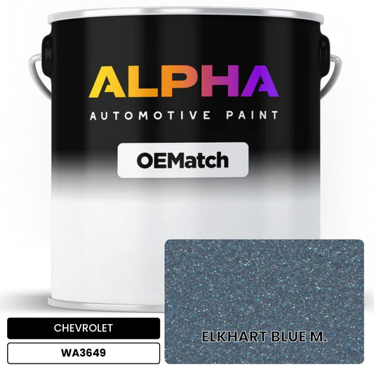 CHEVROLET ELKHART BLUE M.  WA3649 OEMatch Basecoat