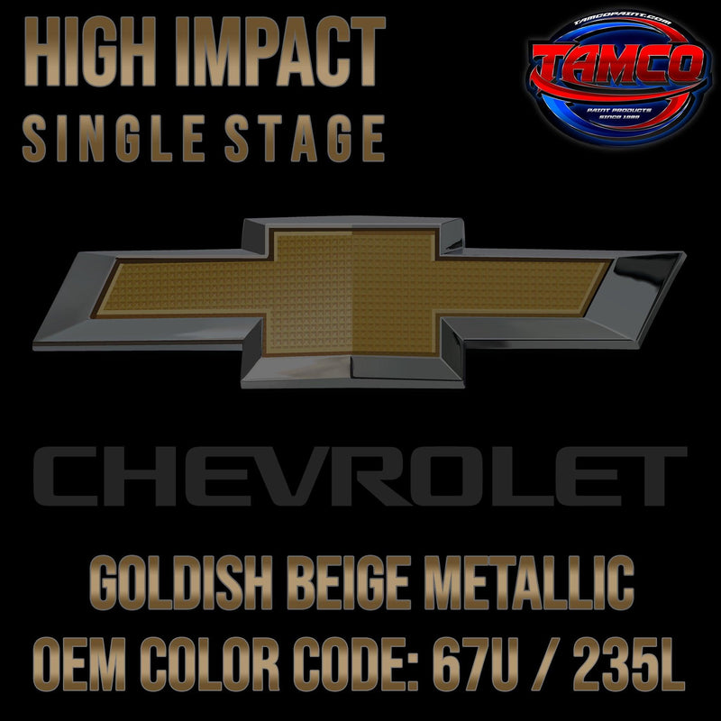 Chevrolet Goldish Beige Metallic | 67U / 235L | 2004-2007 | OEM High Impact Single Stage - The Spray Source - Tamco Paint Manufacturing
