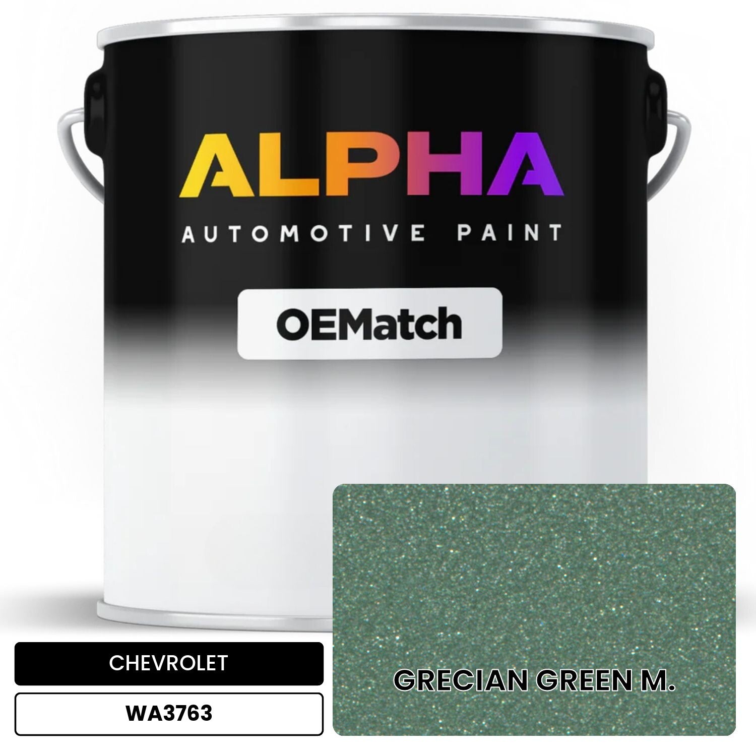 CHEVROLET GRECIAN GREEN M. WA3763 OEMatch Basecoat