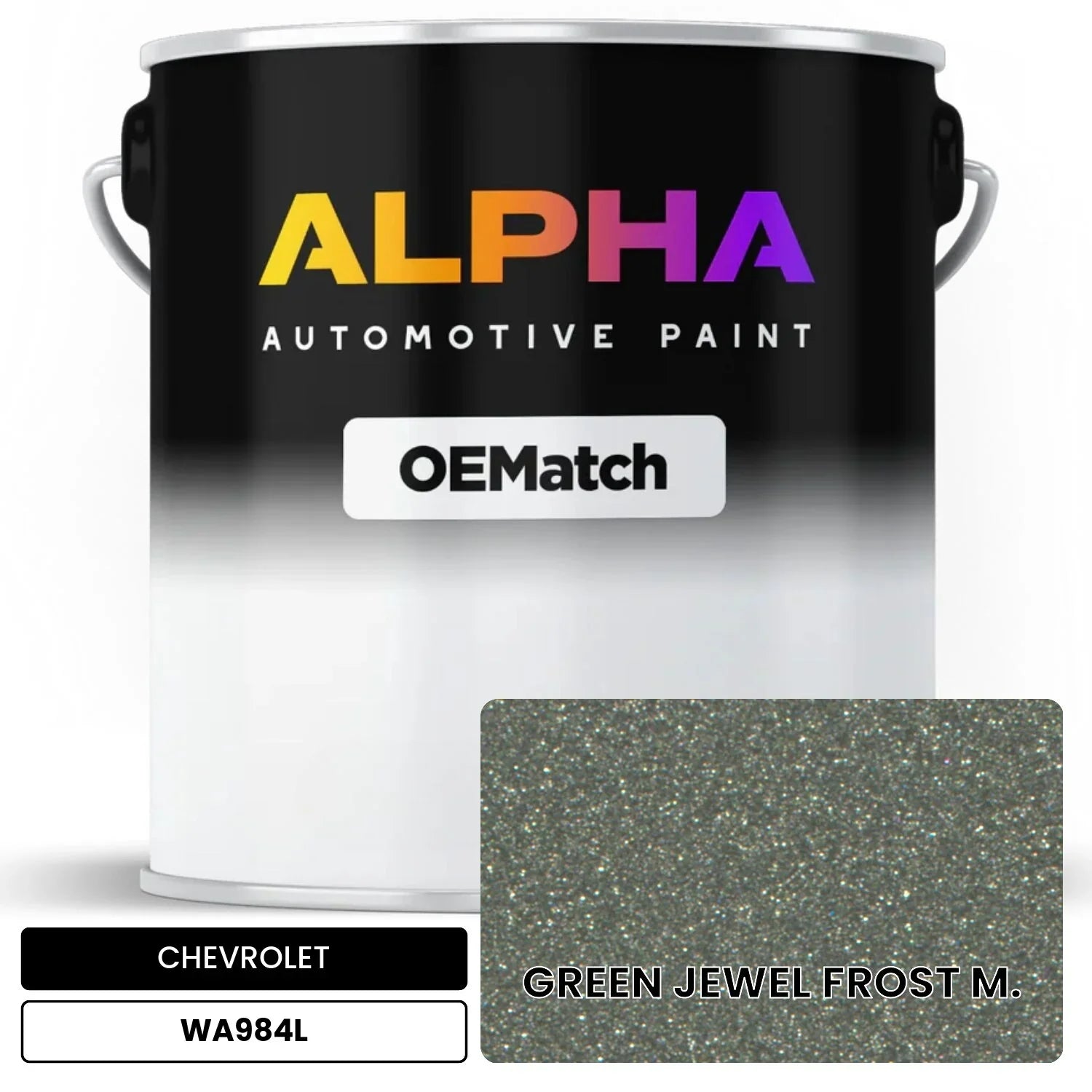 CHEVROLET GREEN JEWEL FROST M. WA984L OEMatch Basecoat