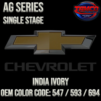 Chevrolet Indian Ivory | 547 / 593 / 694 | 1954 | OEM AG Series Single Stage - The Spray Source - Tamco Paint Manufacturing