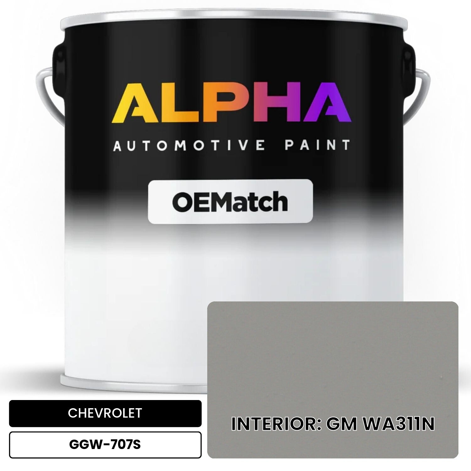 CHEVROLET INTERIOR: GM WA311N GGW-707S OEMatch Basecoat