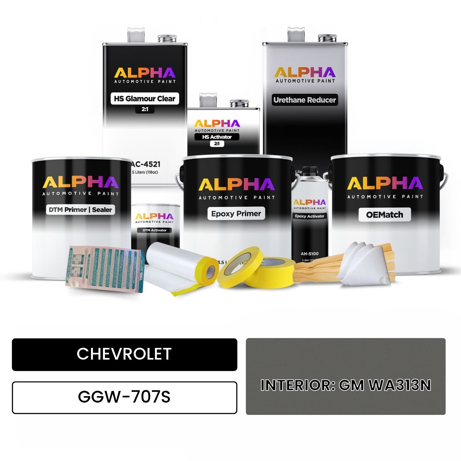 CHEVROLET INTERIOR: GM WA313N GGW-707S OEMatch Vehicle Paint Kit
