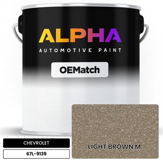 CHEVROLET LIGHT BROWN M. 67L-9139 OEMatch Basecoat