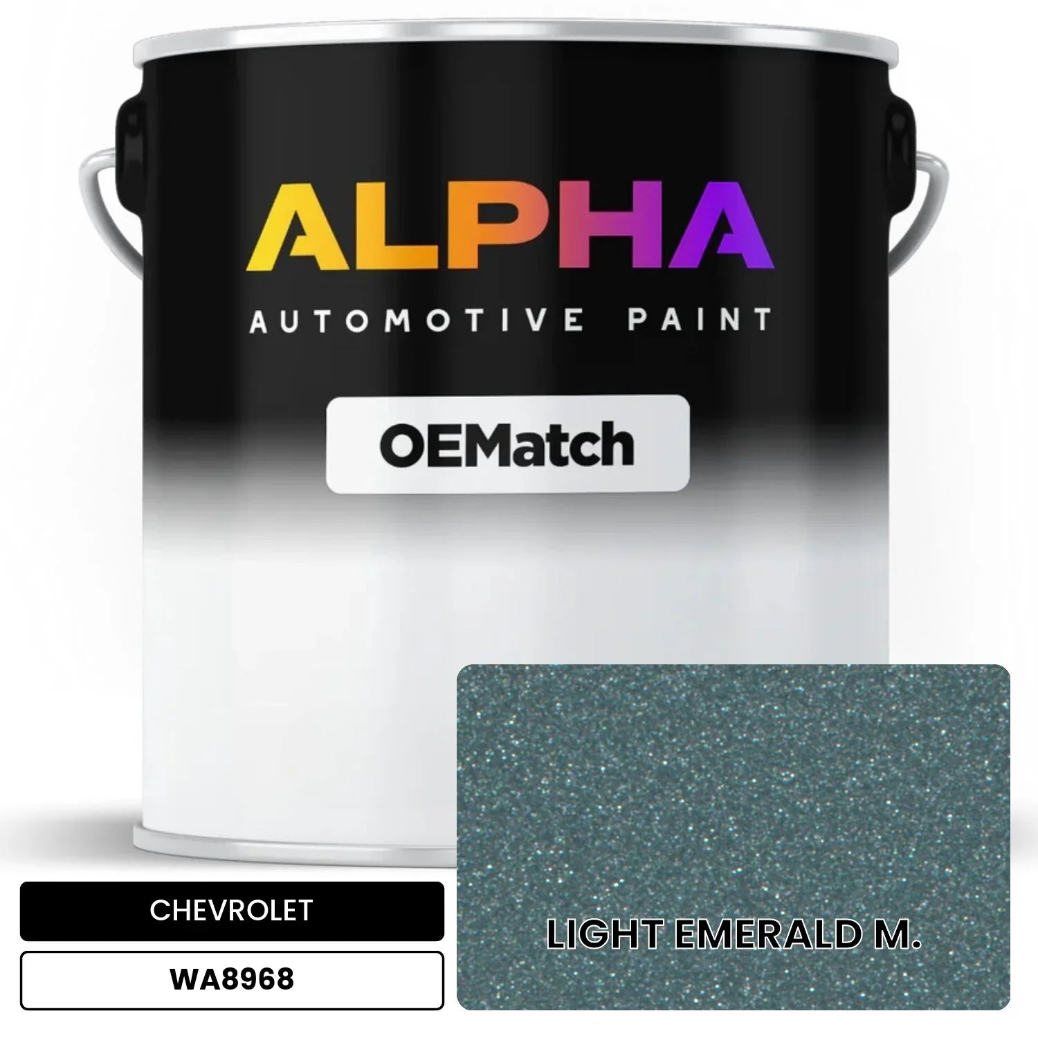 CHEVROLET LIGHT EMERALD M. WA8968 OEMatch Basecoat