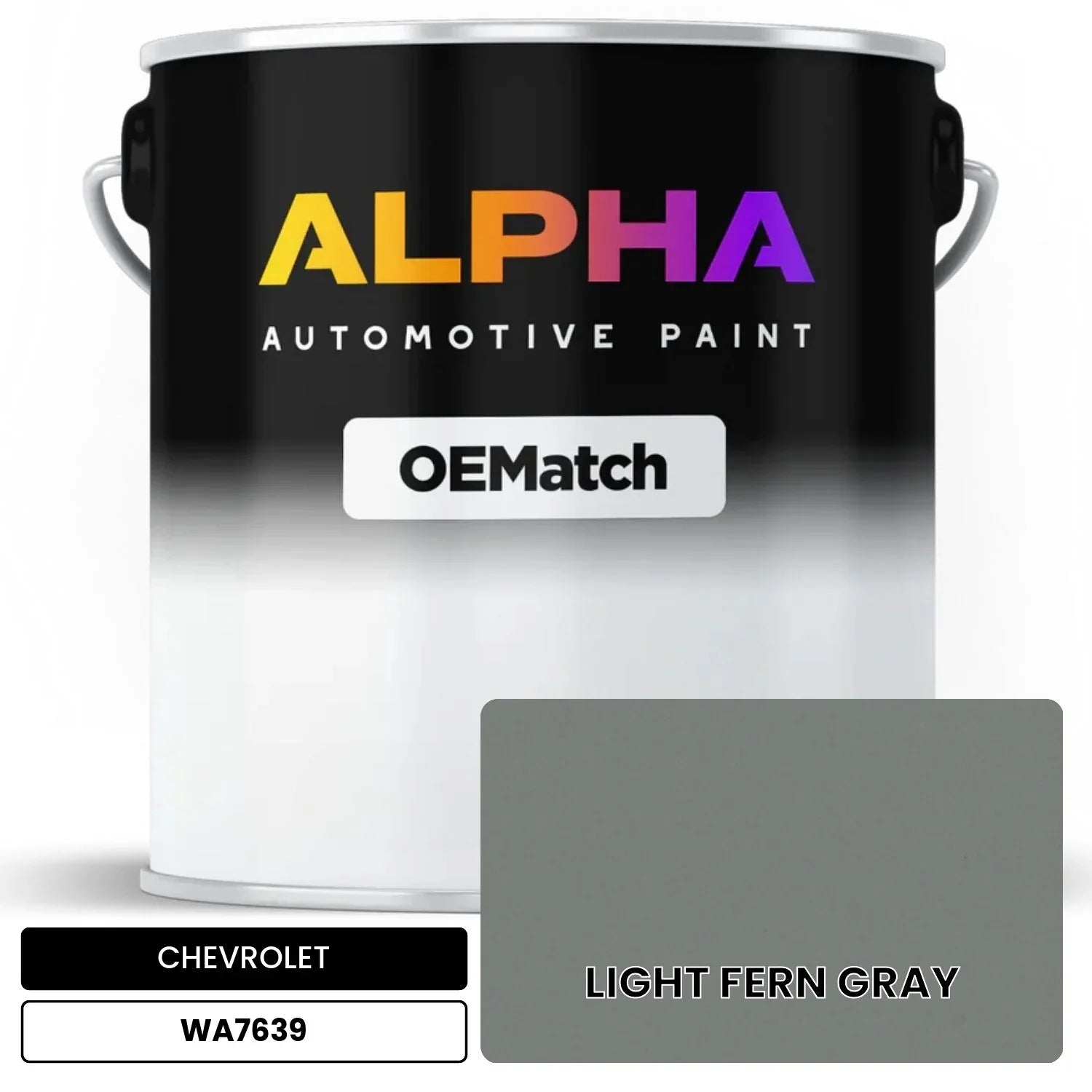 CHEVROLET LIGHT FERN GRAY WA7639 OEMatch Basecoat