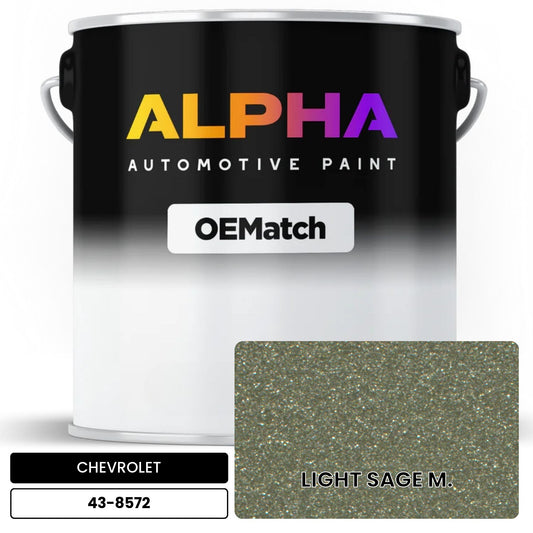 CHEVROLET LIGHT SAGE M. 43-8572 OEMatch Basecoat