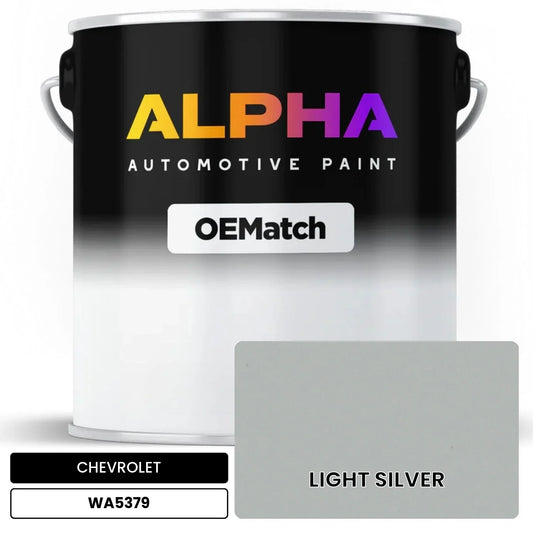 CHEVROLET LIGHT SILVER WA5379 OEMatch Basecoat