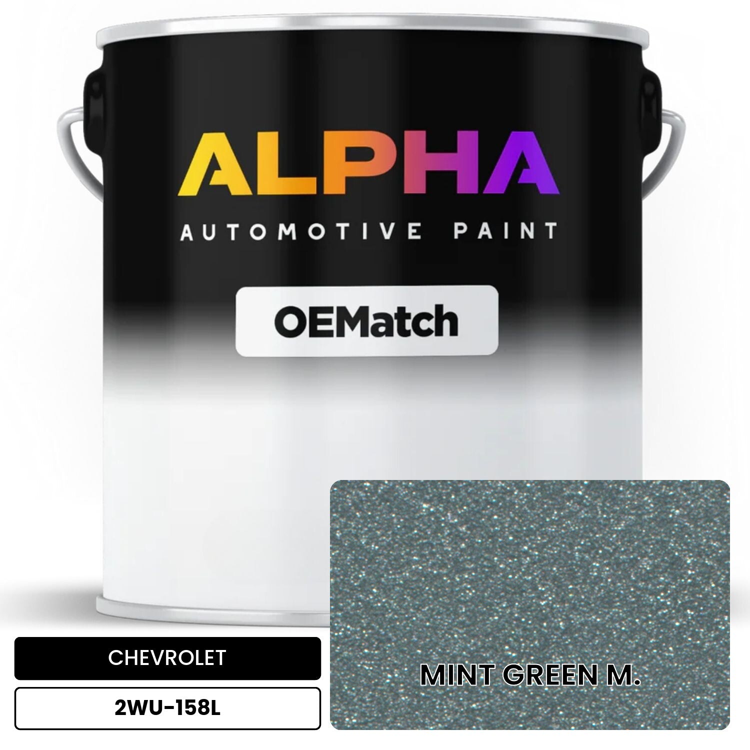 CHEVROLET MINT GREEN M. 2WU-158L OEMatch Basecoat