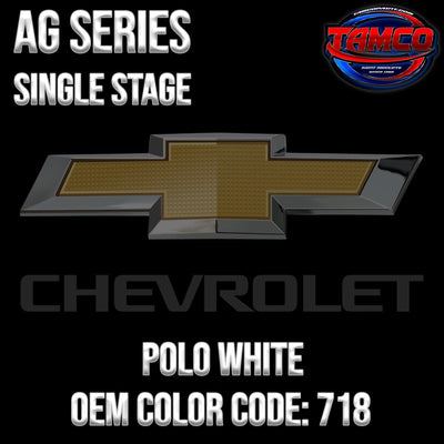 Chevrolet Polo White | 718 | 1953-1957 | OEM AG Series Single Stage - The Spray Source - Tamco Paint Manufacturing