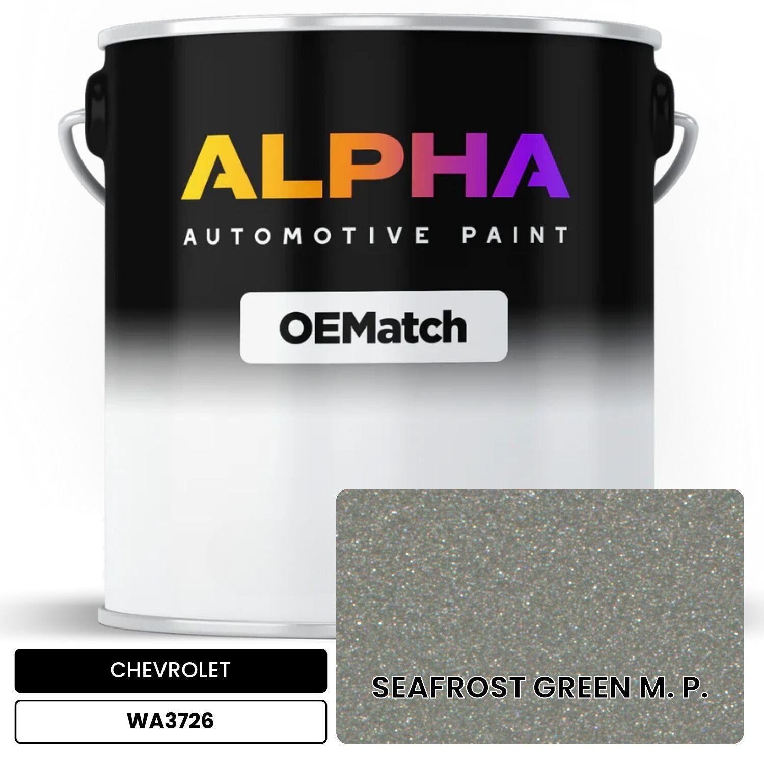 CHEVROLET SEAFROST GREEN M. P. WA3726 OEMatch Basecoat