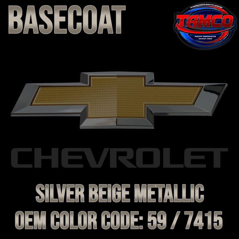 Chevrolet Silver Beige Metallic | 59 / 7415 | 1982 | OEM Basecoat - The Spray Source - Tamco Paint Manufacturing