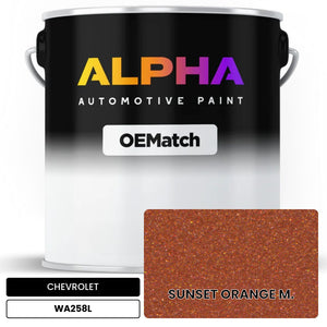 CHEVROLET SUNSET ORANGE M. WA258L | OEMatch Automotive Basecoat