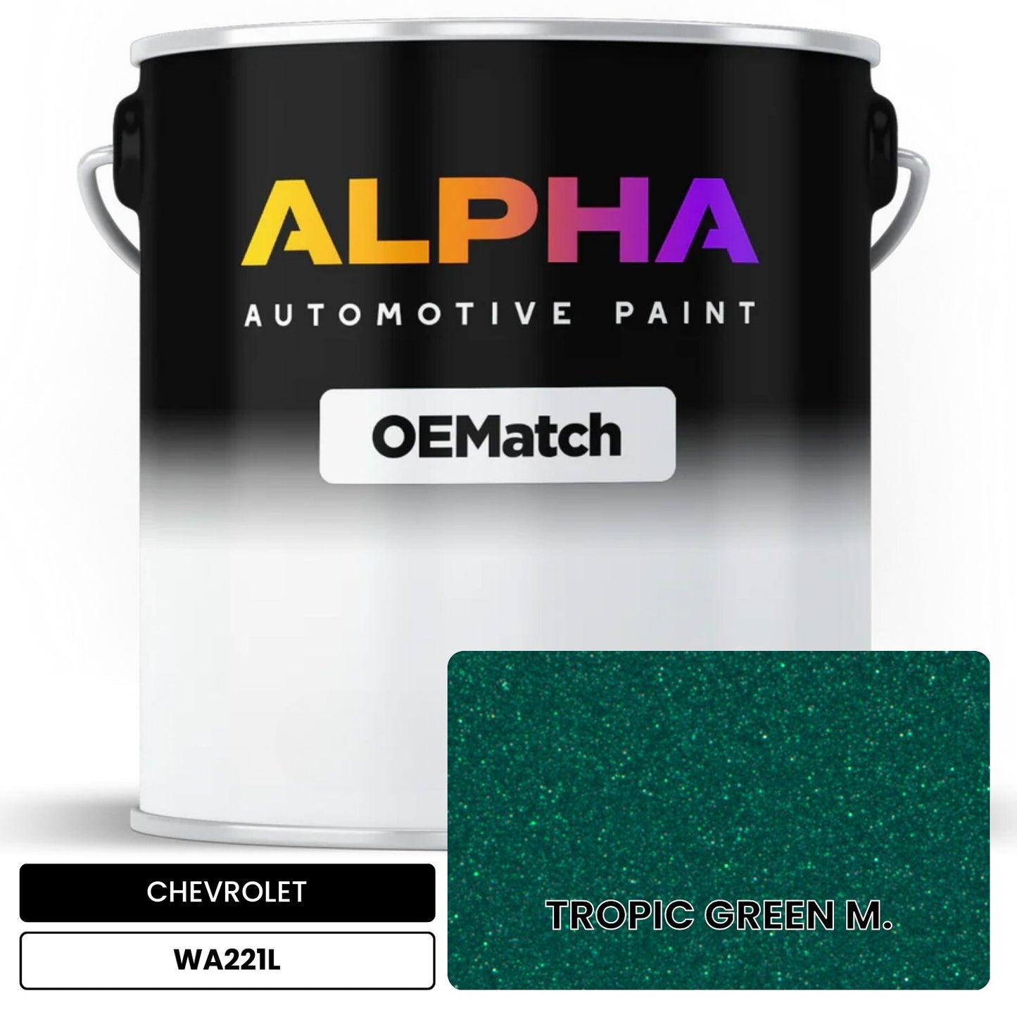 CHEVROLET TROPIC GREEN M. WA221L OEMatch Basecoat