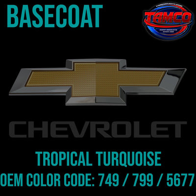 Chevrolet Tropical Turquoise | 749 / 799 / 5677 | 1957;1961 | OEM Basecoat - The Spray Source - Tamco Paint Manufacturing