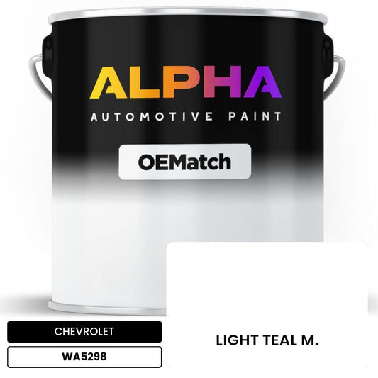 CHEVROLET LIGHT TEAL M. WA5298 OEMatch Basecoat