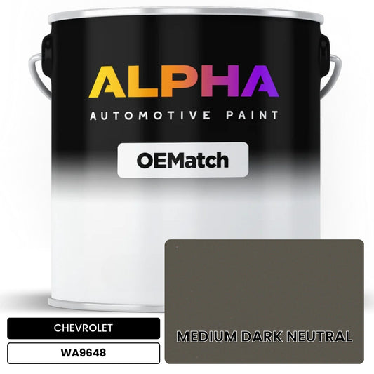 CHEVROLET MEDIUM DARK NEUTRAL WA9648 OEMatch Basecoat