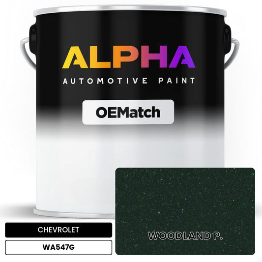CHEVROLET WOODLAND P. WA547G OEMatch Basecoat