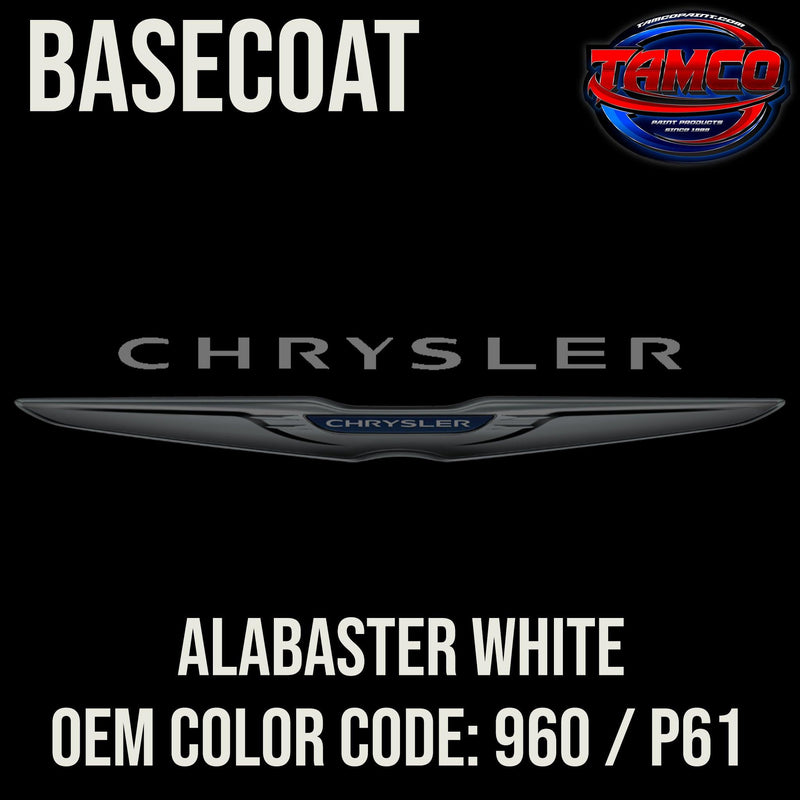 Chrysler Alabaster White | 960 / P61 | 2004-2006 | OEM Basecoat - The Spray Source - Tamco Paint Manufacturing