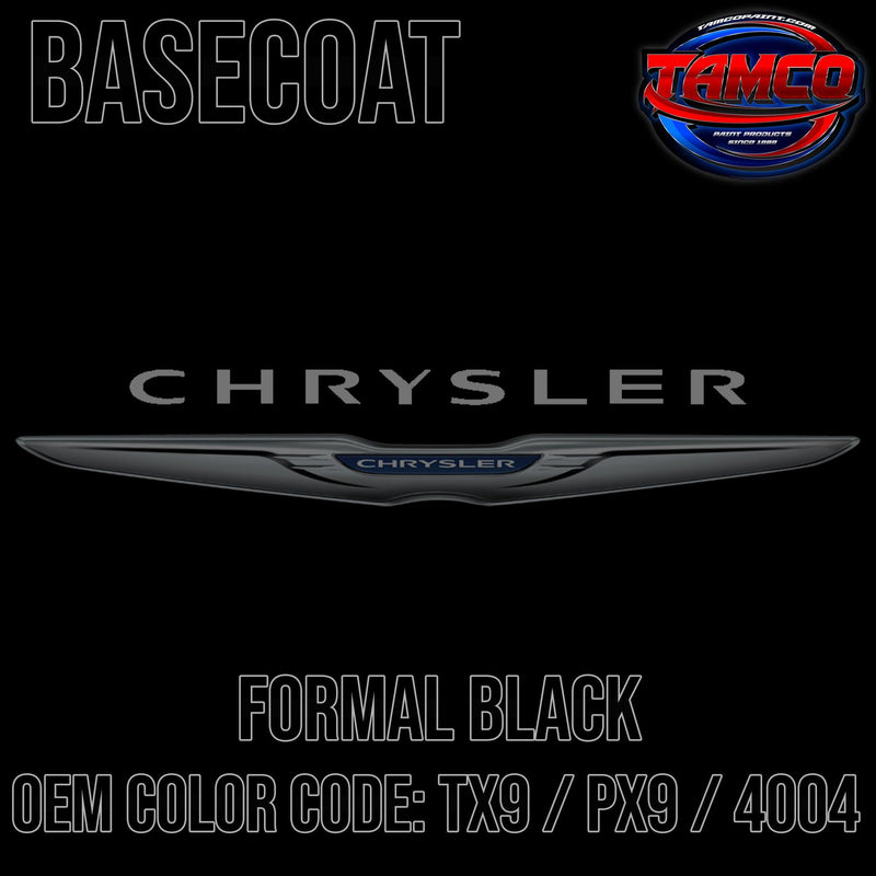 Chrysler Black | PX8 / DX8 / 4014 | 1987-2022 | OEM Basecoat - The Spray Source - Tamco Paint Manufacturing