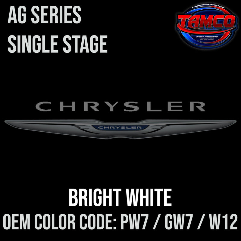 Chrysler Bright White | PW7 / GW7 / W12 | 1991-2022 | OEM AG Series Single Stage - The Spray Source - Tamco Paint Manufacturing