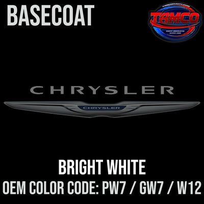 Chrysler Bright White | PW7 / GW7 / W12 | 1991-2022 | OEM Basecoat - The Spray Source - Tamco Paint Manufacturing
