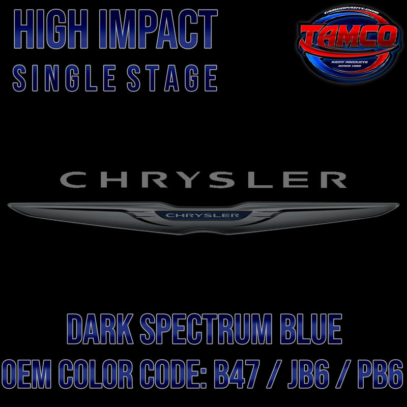 Chrysler Dark Spectrum Blue | B47 / JB6 / PB6 | 1990-1993 | OEM High Impact Single Stage - The Spray Source - Tamco Paint Manufacturing