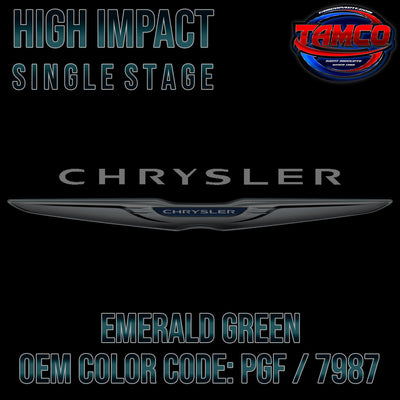Chrysler Emerald Green | PGF / 7987 | 1992-2000 | OEM High Impact Single Stage - The Spray Source - Tamco Paint Manufacturing