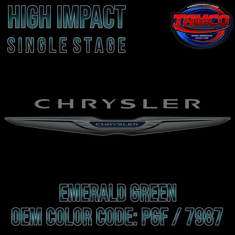 Chrysler Emerald Green | PGF / 7987 | 1992-2000 | OEM High Impact Single Stage - The Spray Source - Tamco Paint Manufacturing