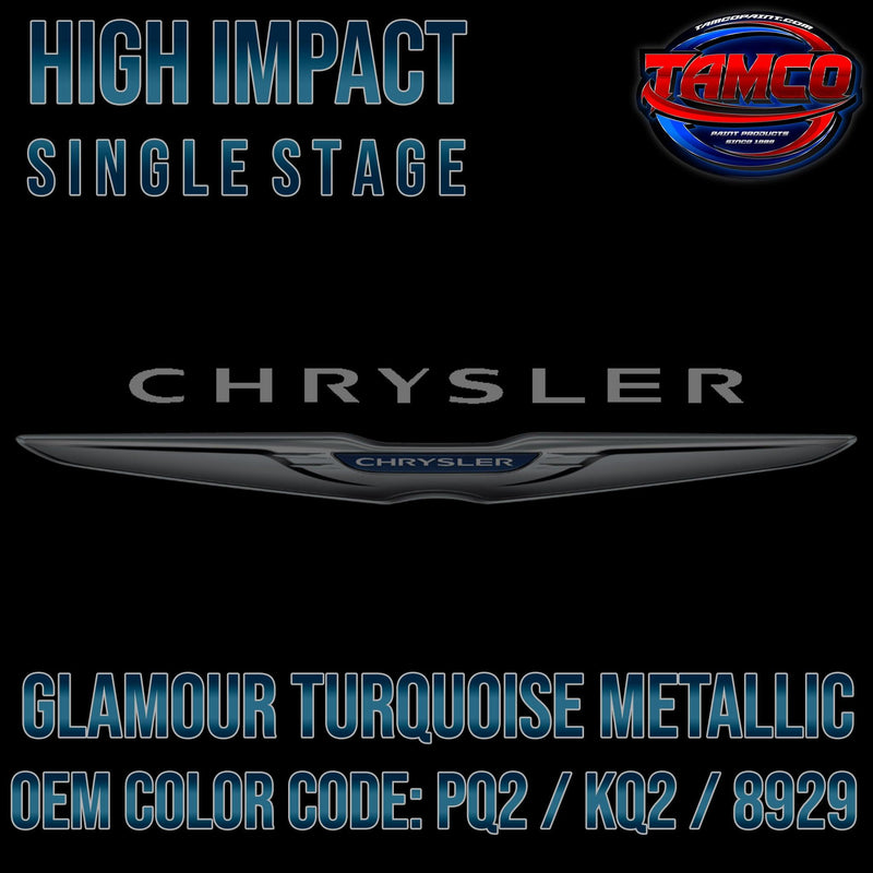 Chrysler Glamour Turquoise Metallic | PQ2 / KQ2 / 8929 | 1991-1994 | OEM High Impact Single Stage - The Spray Source - Tamco Paint Manufacturing