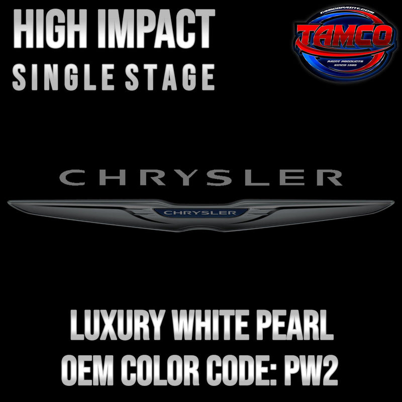 Chrysler Luxury White Pearl | PW2 | 2017-2022 | OEM High Impact Single Stage - The Spray Source - Tamco Paint Manufacturing