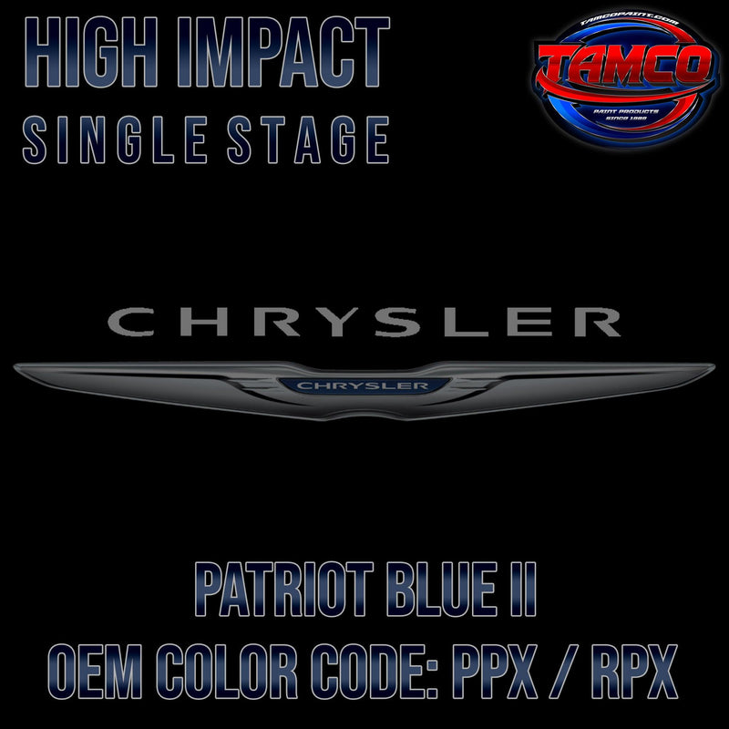 Chrysler Patriot Blue II | PPX / RPX | 2017-2022 | OEM High Impact Single Stage - The Spray Source - Tamco Paint Manufacturing