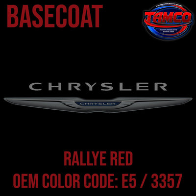 Chrysler Rallye Red | E5 / 3357 | 1970-1977 | OEM Basecoat - The Spray Source - Tamco Paint Manufacturing