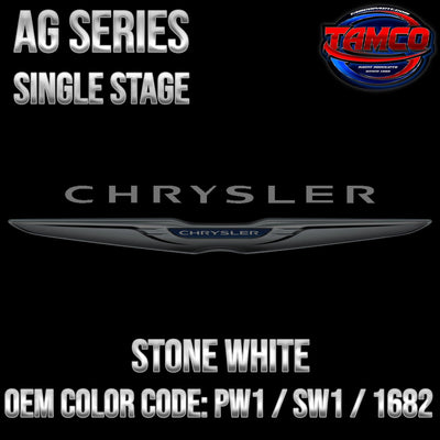Chrysler Stone White | PW1 / SW1 / 1682 | 1996-2015 | OEM AG Series Single Stage - The Spray Source - Tamco Paint Manufacturing