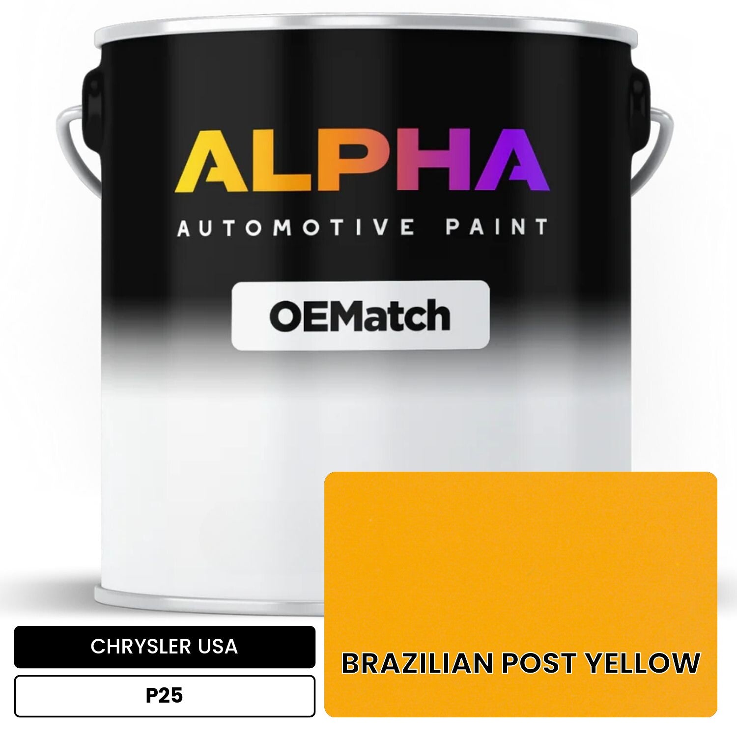 CHRYSLER USA BRAZILIAN POST YELLOW P25 OEMatch Basecoat