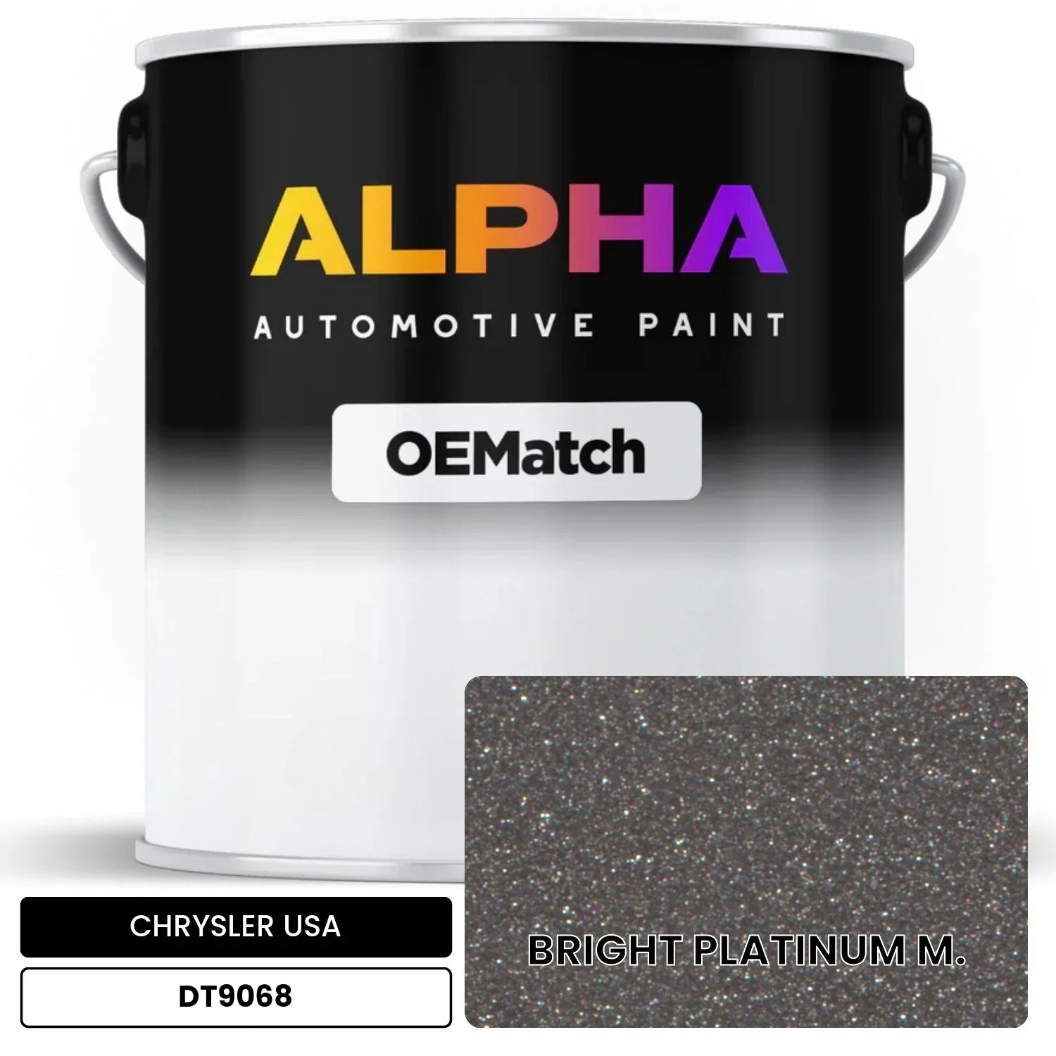 CHRYSLER USA BRIGHT PLATINUM M. DT9068 OEMatch Basecoat