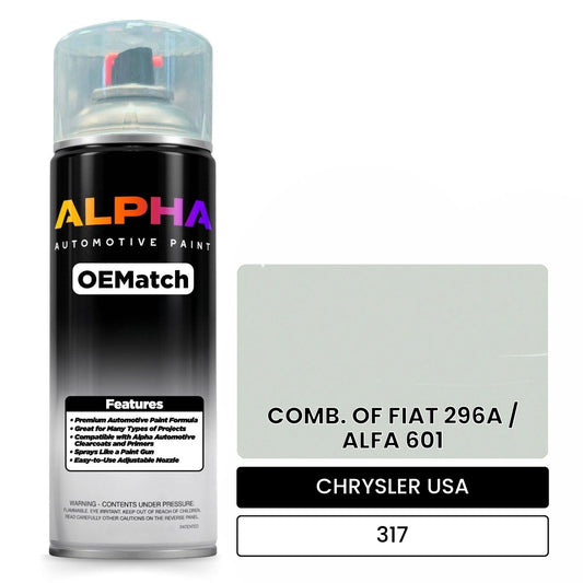 CHRYSLER USA COMB. OF FIAT 296A / ALFA 601 317 OEMatch Spraycan